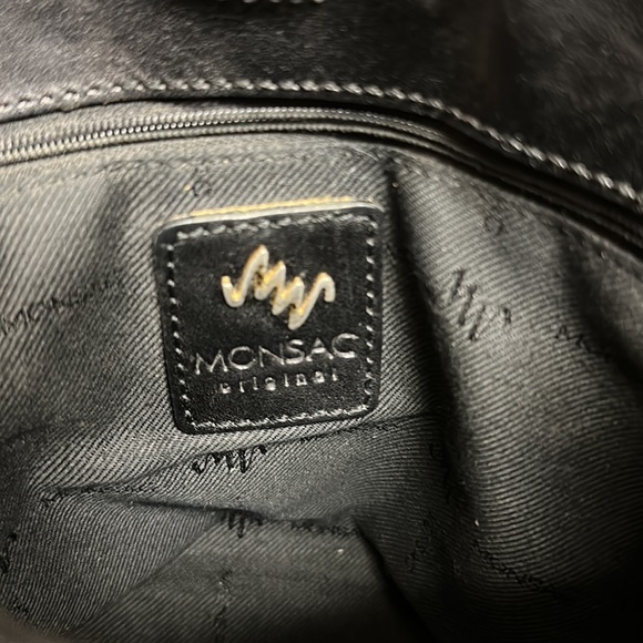 🔥🔥🔥Monsac Original Black Vintage Black Shoulder Bag - Picture 11 of 14